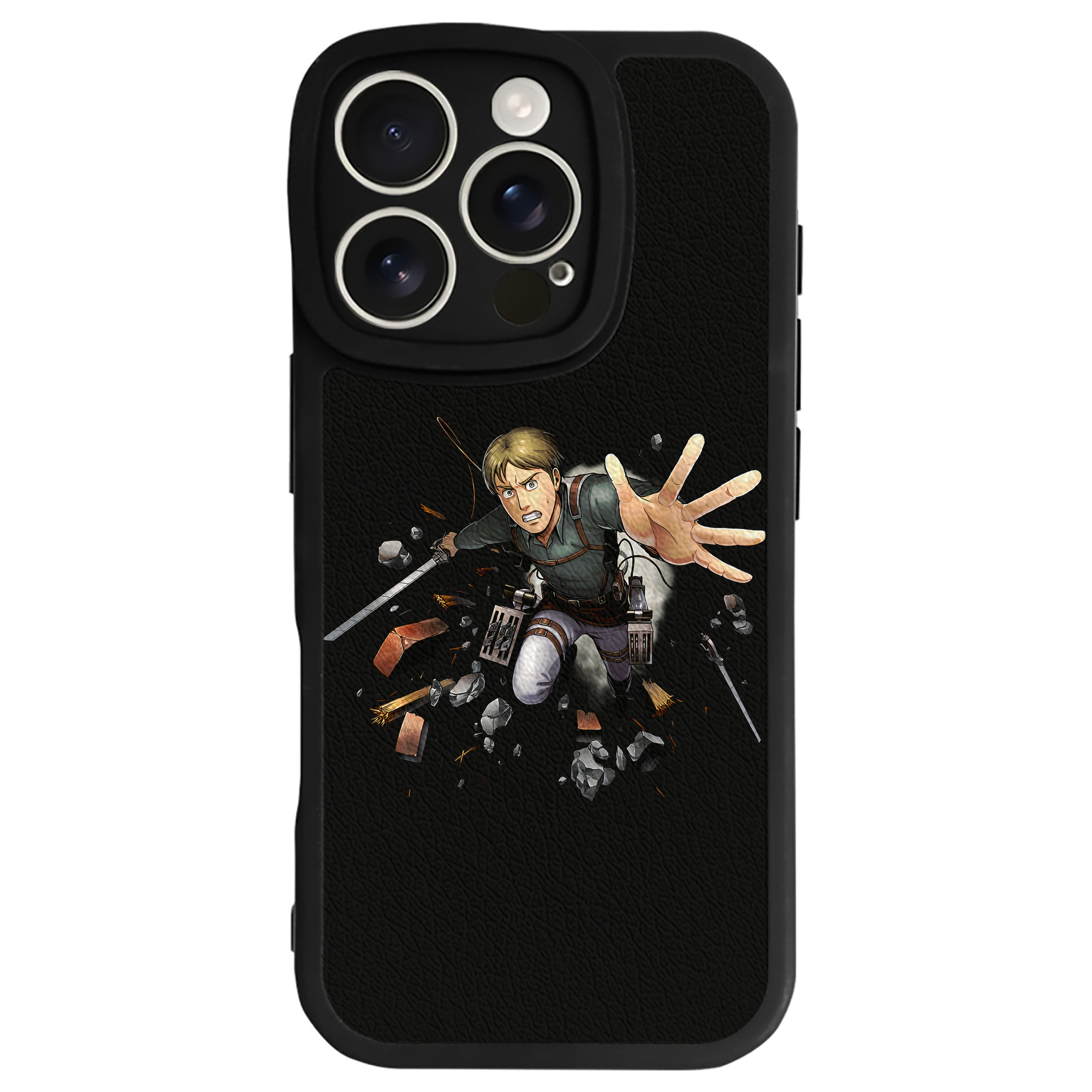 （画像用） 進撃の巨人 Attack on Titan 【iPhone 16シリーズ対応】シリコンスマホケース（レザー調） 材質：シリコン